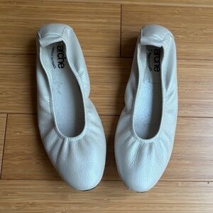 Arche France pearl leather low wedge baller flats